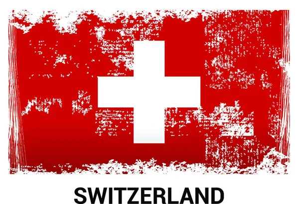 Zwitserland Vlag Ontwerp Vector — Stockvector
