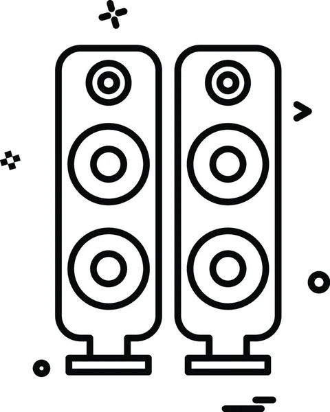 Speaker Icon Design Vector — Stock Vector