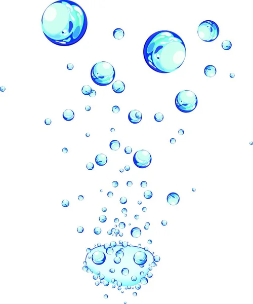 Abstract Water Vector Achtergrond Met Luchtbellen — Stockvector