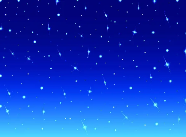 Abstraktní Noční Modré Nebe Hvězdami Kosmu Pozadí Vektorová Ilustrace — Stockový vektor