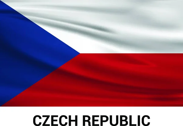 Návrhový Vektor Vlajky České Republiky — Stockový vektor