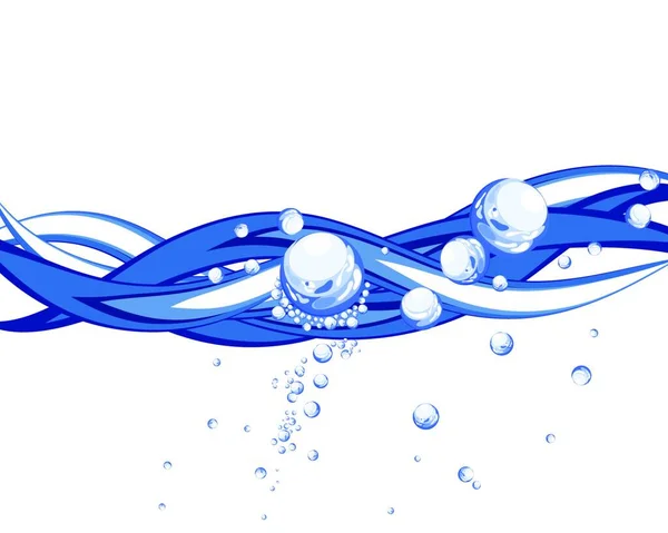 Fondo Abstracto Vector Agua Con Burbujas Aire — Archivo Imágenes Vectoriales