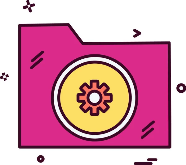 Carpeta Icono Diseño Vector — Vector de stock