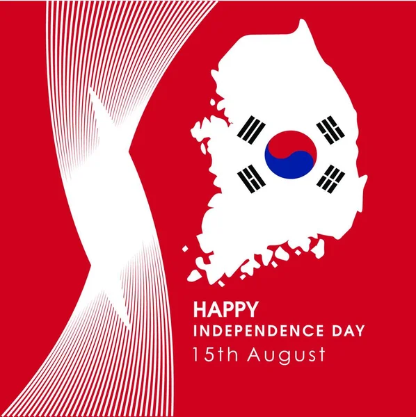 Coreia Sul Independence Day Design Vector —  Vetores de Stock