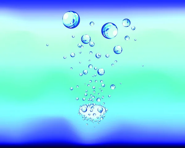 带气泡的抽象矢量水背景 — 图库矢量图片