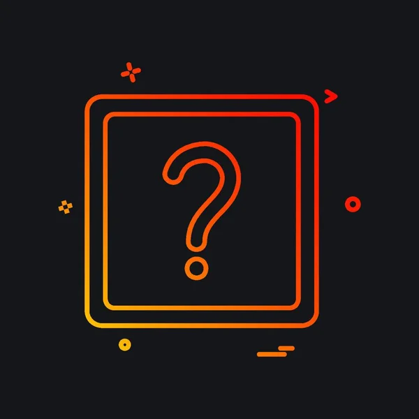 Question Mark Ask Icon Vector Design — Stock Vector