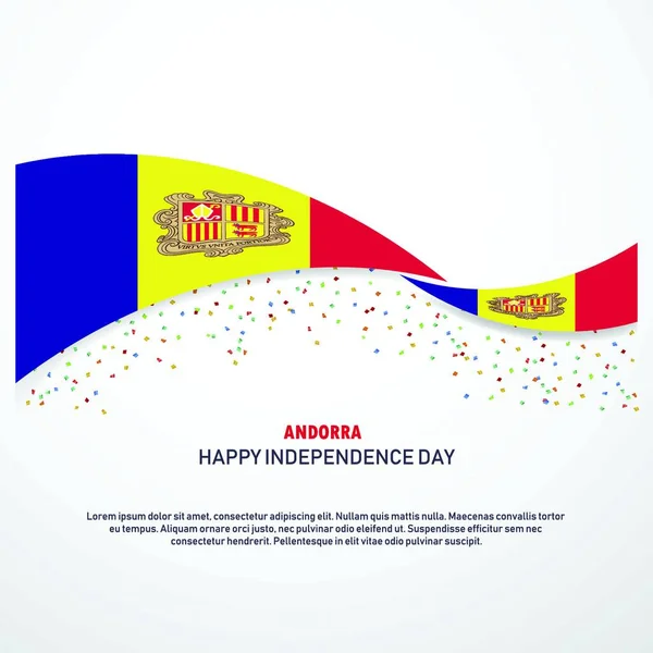 Andorra Feliz Dia Independência Fundo —  Vetores de Stock