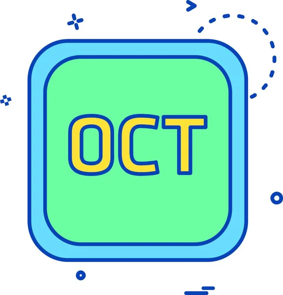 Oktober Calender Pictogram Ontwerp Vector — Stockvector