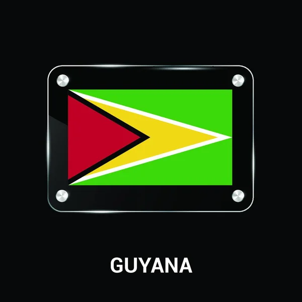 Guiana Bandeira Design Vector —  Vetores de Stock