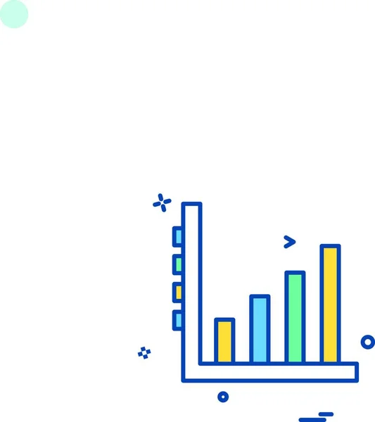 그래프 아이콘 디자인 — 스톡 벡터