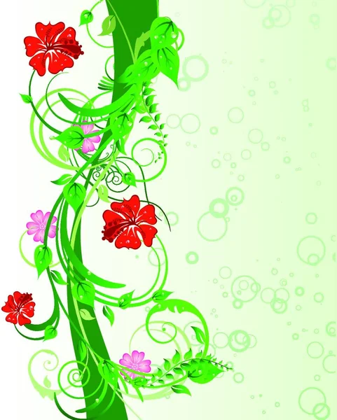Grüner Floraler Vektorhintergrund Für Den Design Einsatz — Stockvektor