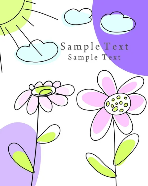 Hand Drawn Infant Card Design Use — Stock Vector