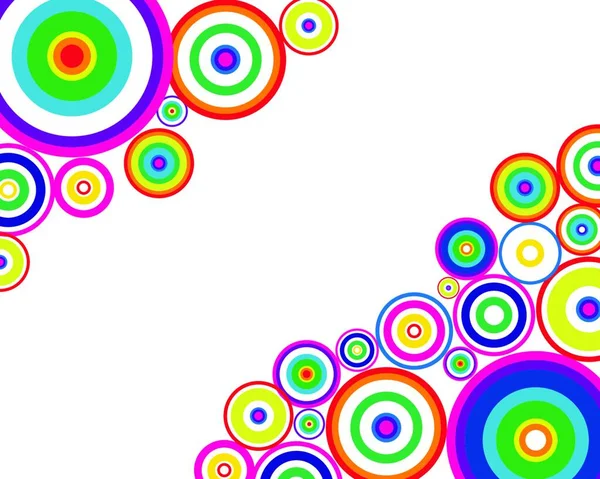 Kreis Strich Elemente Vektorhintergrund Verschiedenen Farben — Stockvektor