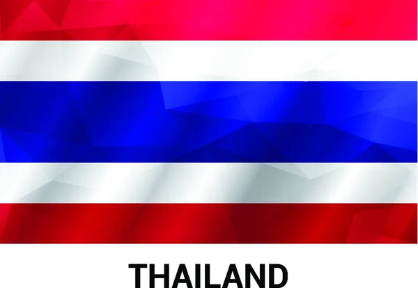 Tailândia Vetor Design Bandeira — Vetor de Stock