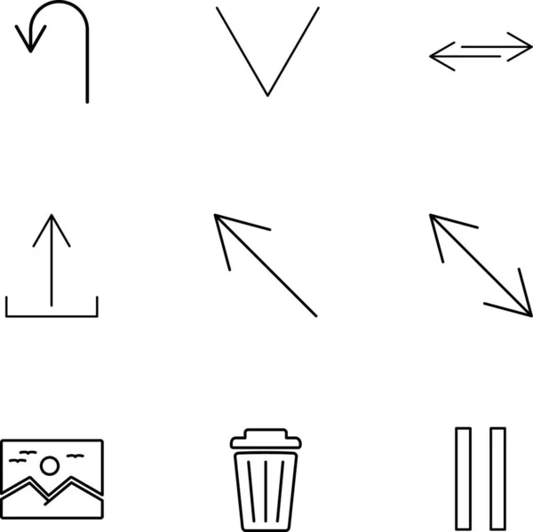 Vektor Symbole Isoliert Auf Weißem Hintergrund — Stockvektor