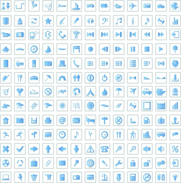 Colección Más Grande 170 Iconos Diferentes Para Usar Diseño Web — Archivo Imágenes Vectoriales