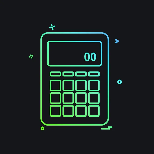 Calculator Icon Design Vector — Stock Vector