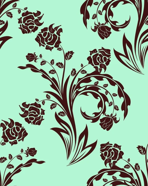 Fondo Floral Vector Sin Costuras Para Facilitar Fabricación Patrones Sin — Archivo Imágenes Vectoriales