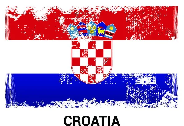 Croácia Vetor Design Bandeira — Vetor de Stock