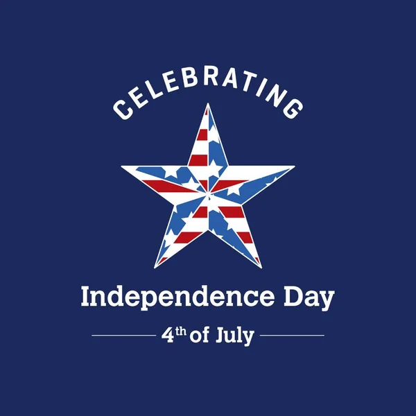 アメリカ独立記念日デザインカードベクトル — ストックベクタ
