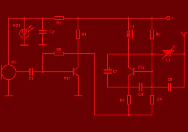 Esquema Eléctrico Para Uso Diseño Ilustración Vectorial — Archivo Imágenes Vectoriales