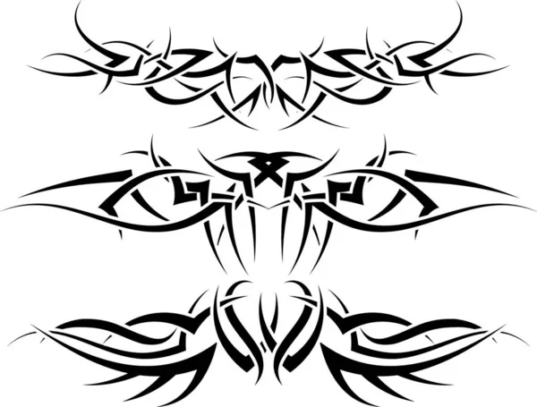 Patrones Tatuaje Tribal Para Uso Diseño — Vector de stock