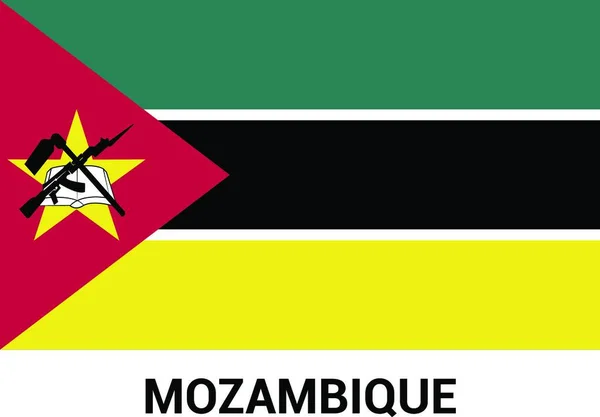 Vektor Návrhu Mosambické Vlajky — Stockový vektor