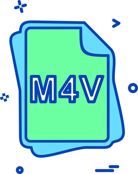 Tipo Archivo M4V Icon Design Vector — Vector de stock
