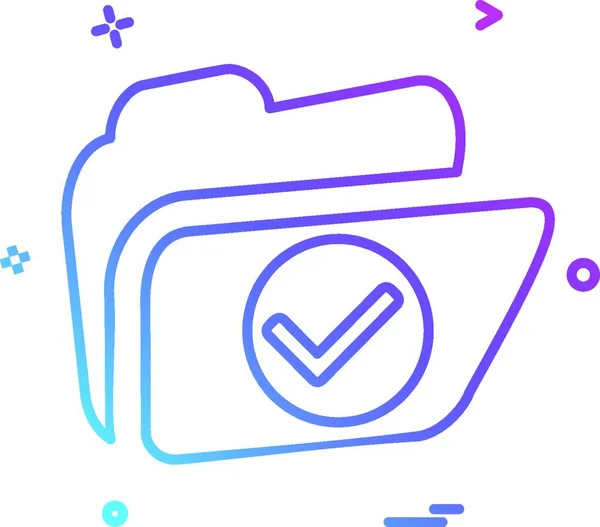 Carpeta Icono Diseño Vector — Vector de stock