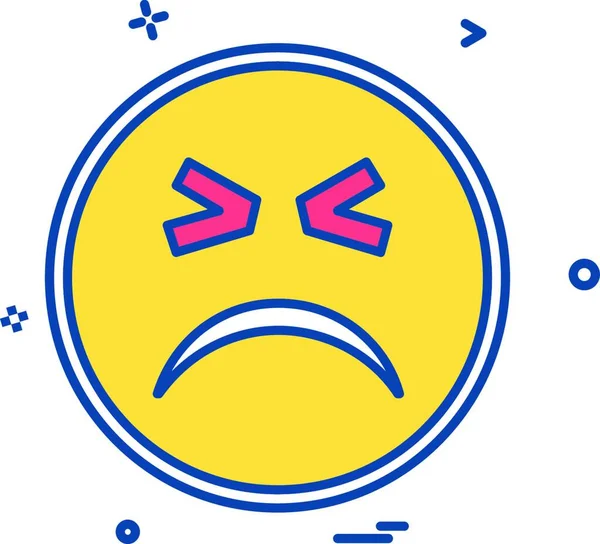 Vetor Design Ícones Emoji Triste — Vetor de Stock