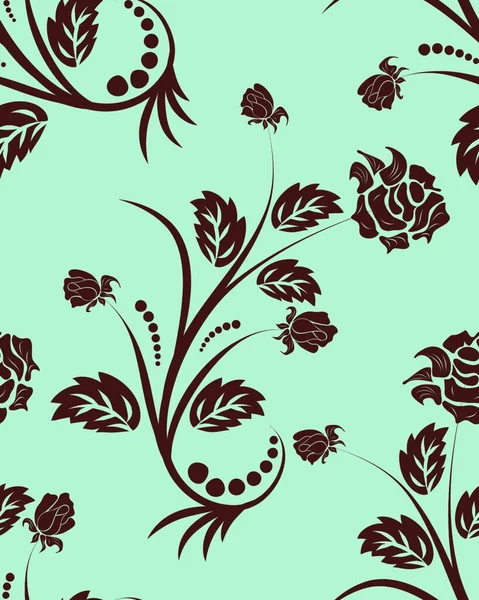 Nahtlose Vektor Floralen Hintergrund Nahtlose Muster Erstellen Ziehen Sie Einfach — Stockvektor