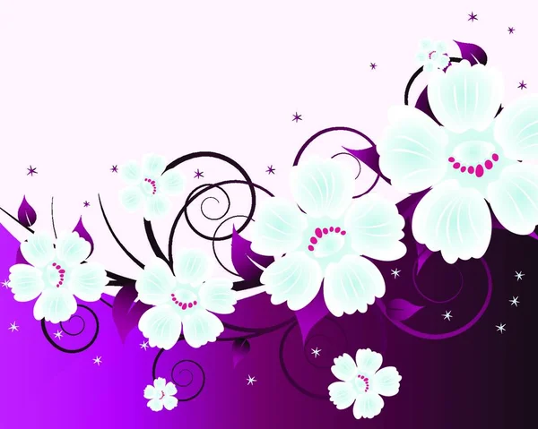 Bloemen Achtergrond Voor Ontwerp Gebruik Vectorillustratie — Stockvector