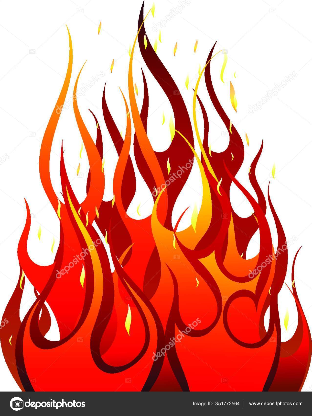 Inferno Fire Vector Background Design Use Stock Vector Image by ...