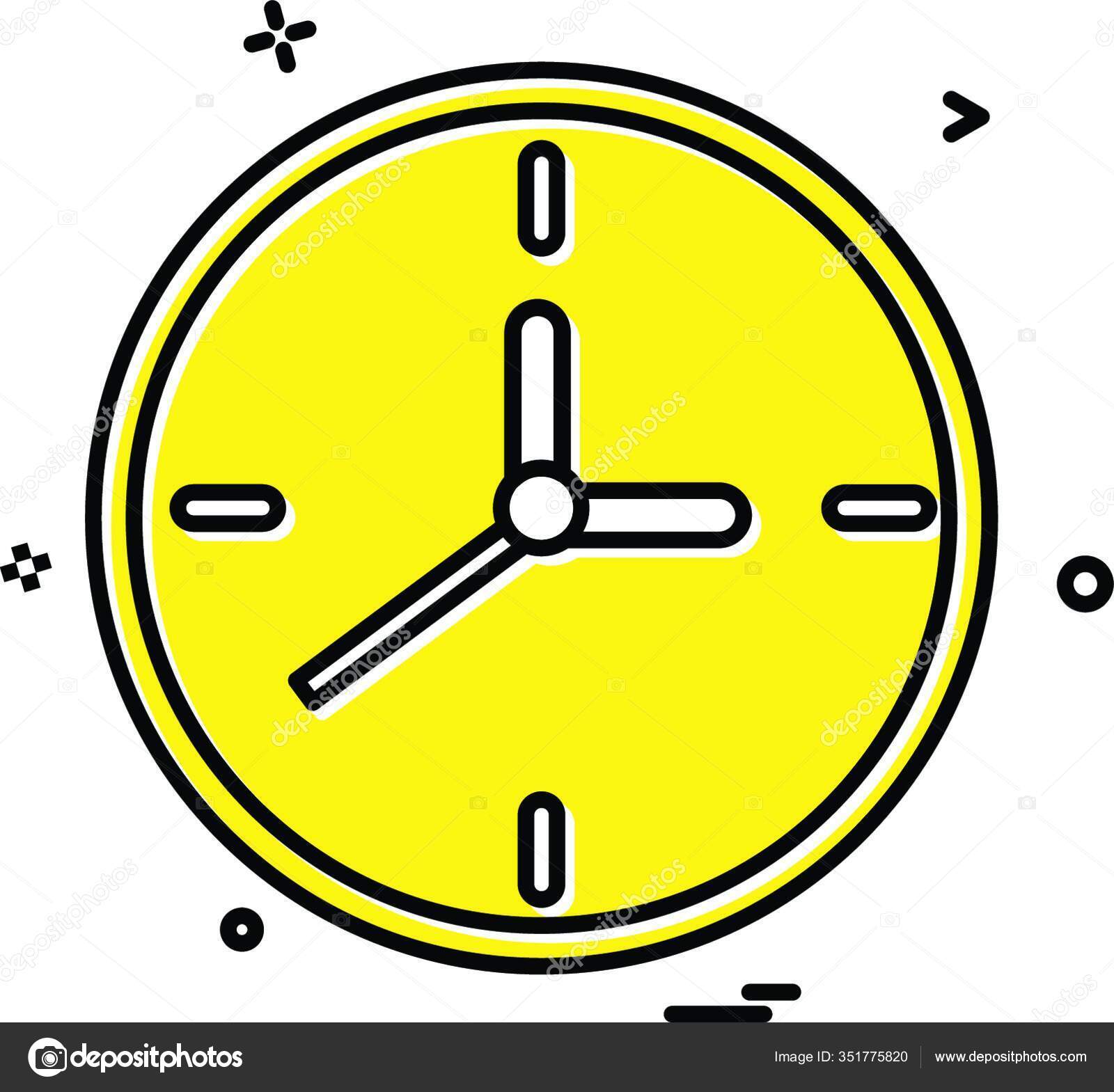 Ícone de relógio em estilo plano isolado no fundo símbolo de página de  ícone de relógio para o design do seu site aplicativo de logotipo de ícone  de relógio ícone de relógio