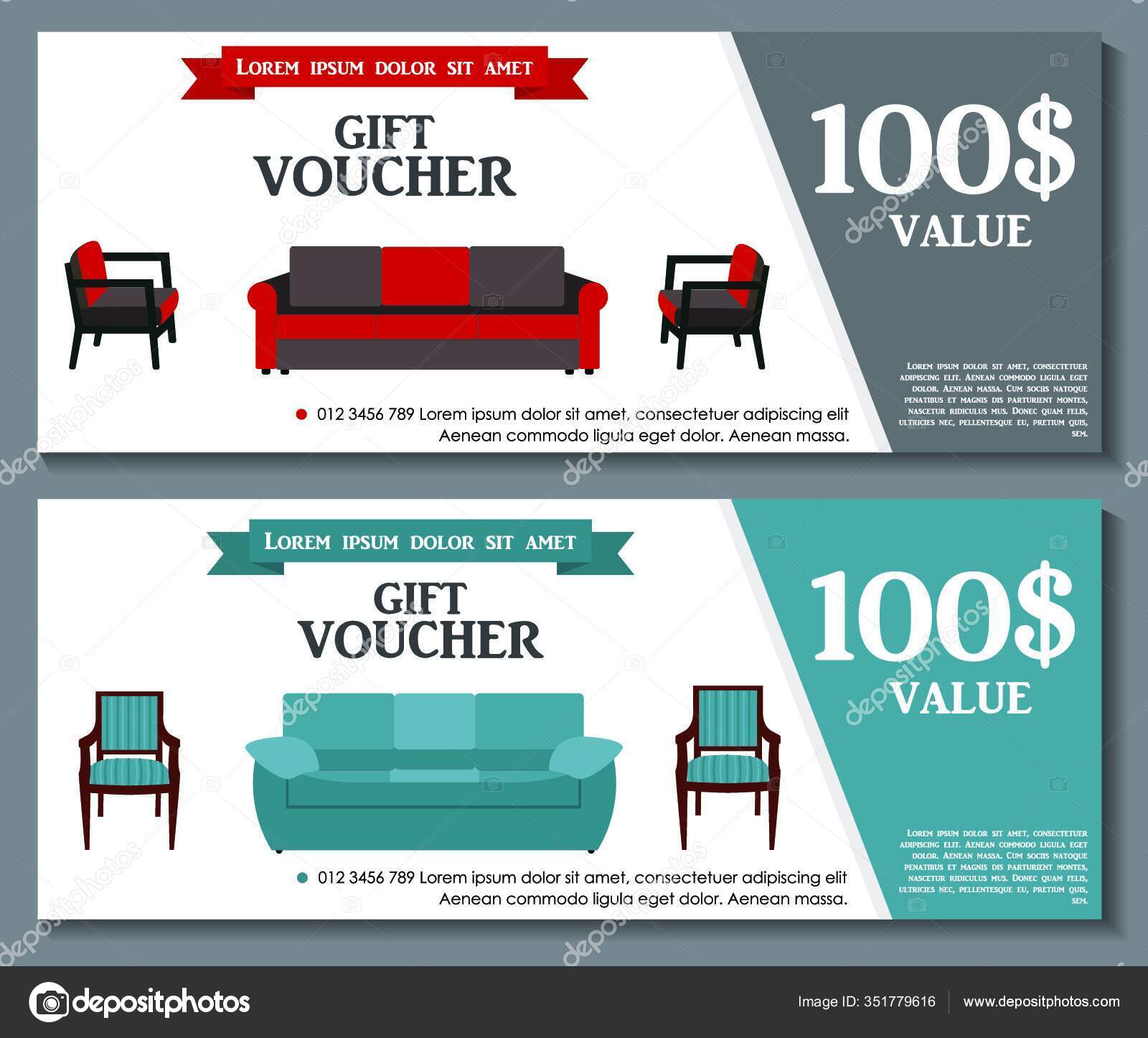 Gift Voucher Template Variation Furniture Apartments Discount Coupon