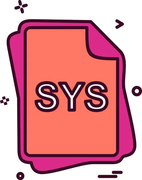 Vektor Návrhu Ikon Typu Souboru Sys — Stockový vektor