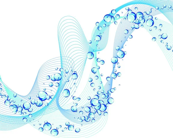 Абстрактный Водный Векторный Фон Пузырьками Воздуха — стоковый вектор