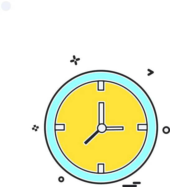 Reloj Reloj Icono Vector Diseño — Vector de stock