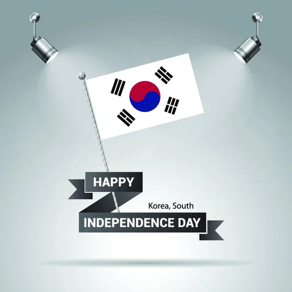 Happy Indpendence Ημέρα Σχεδιασμού Κάρτα Διάνυσμα Σημαίες — Διανυσματικό Αρχείο