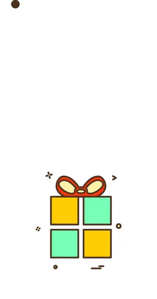 Giftbox Icono Diseño Vector — Vector de stock