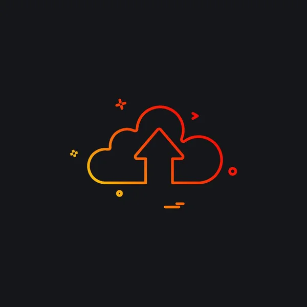 Wolk Omhoog Vector Ontwerp — Stockvector