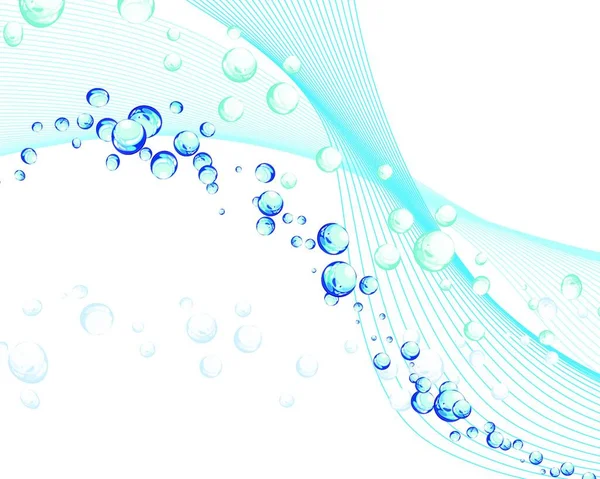 Fondo Abstracto Vector Agua Con Burbujas Aire — Archivo Imágenes Vectoriales