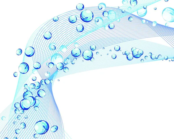 带气泡的水矢量背景 — 图库矢量图片
