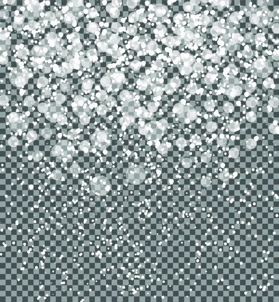 Neige Sur Fond Transparent Noël Abstrait Nouvel Illustration Vectorielle Eps10 — Image vectorielle