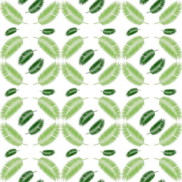 Palm Leaf Seamless Pattern Векторная Иллюстрация S10 — стоковый вектор