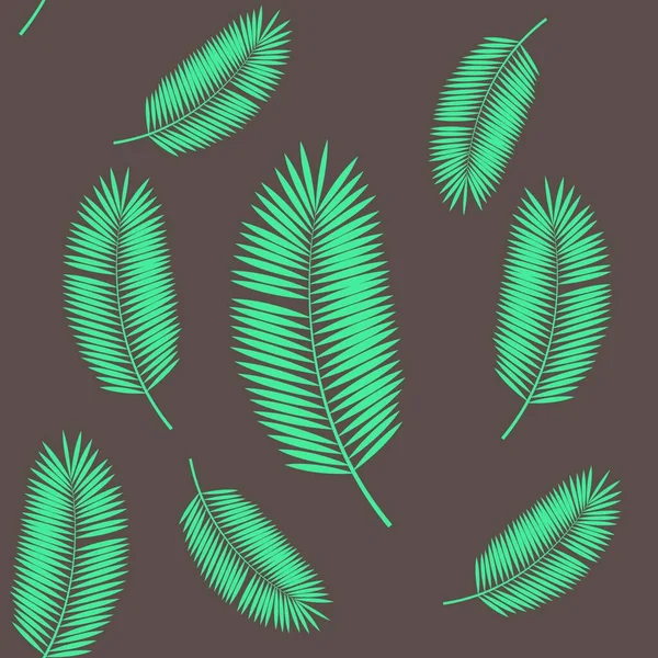 Palm Leaf Seamless Pattern Векторная Иллюстрация S10 — стоковый вектор