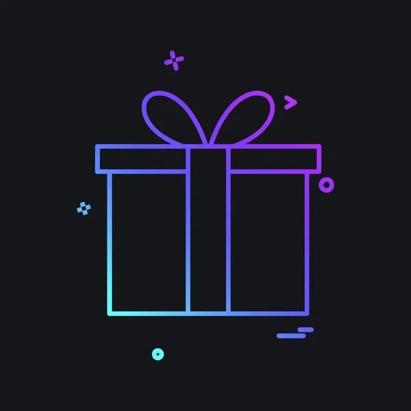 Vetor Design Ícone Giftbox —  Vetores de Stock