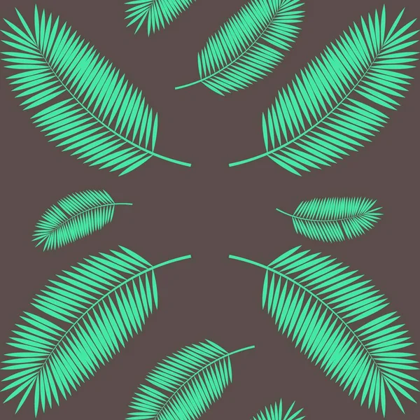 Palm Leaf Seamless Pattern Векторная Иллюстрация S10 — стоковый вектор