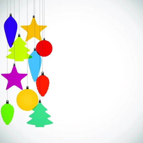 抽象的な美しさクリスマスや装飾のおもちゃやボールと新年の背景 ベクトルイラスト Eps10 — ストックベクタ