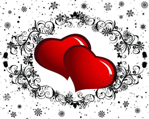 Résumé Valentine Days Background Frame Illustration Vectorielle — Image vectorielle